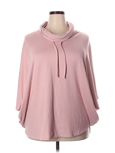 Pre-owned Kim Rogers Poncho In Pink