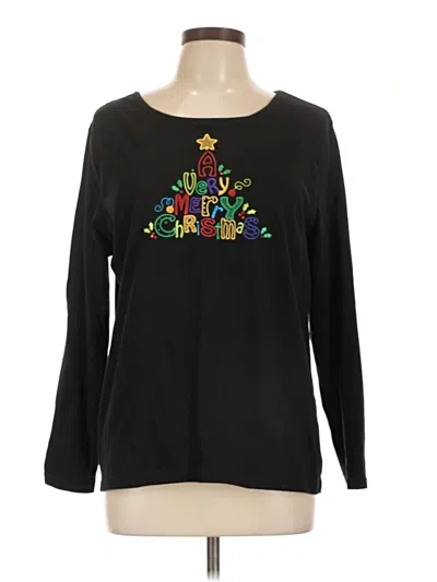 Pre-owned Kim Rogers Pullover Sweater In Black