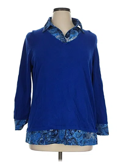Pre-owned Kim Rogers Pullover Sweater In Blue