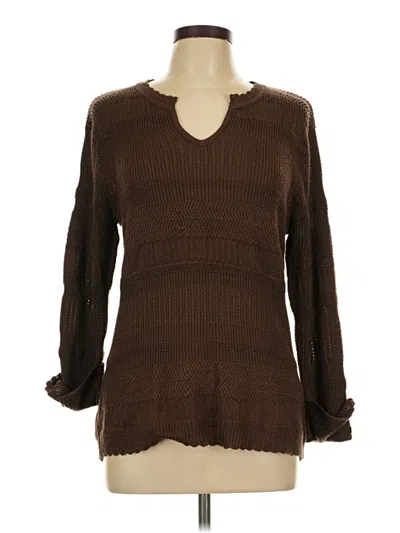 Pre-owned Kim Rogers Pullover Sweater In Brown