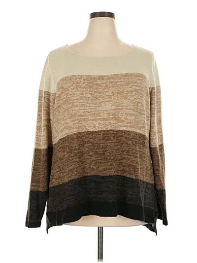 Pre-owned Kim Rogers Pullover Sweater In Brown