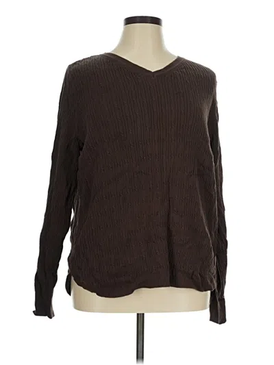 Pre-owned Kim Rogers Pullover Sweater In Brown