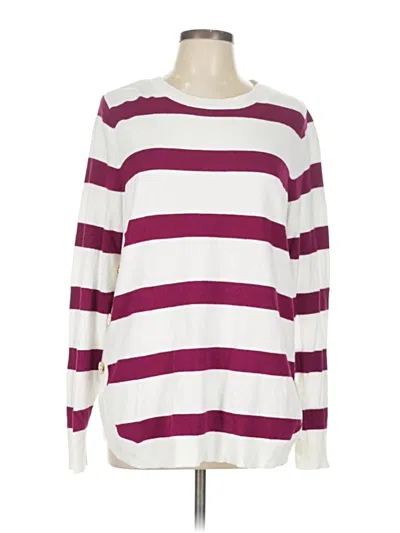 Pre-owned Kim Rogers Pullover Sweater In Burgundy