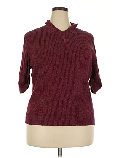 Pre-owned Kim Rogers Pullover Sweater In Burgundy