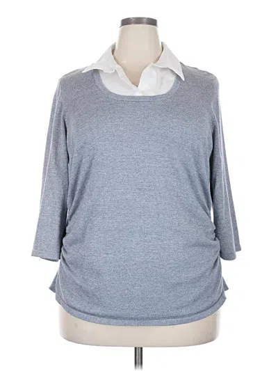 Pre-owned Kim Rogers Pullover Sweater In Gray