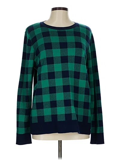 Pre-owned Kim Rogers Pullover Sweater In Green