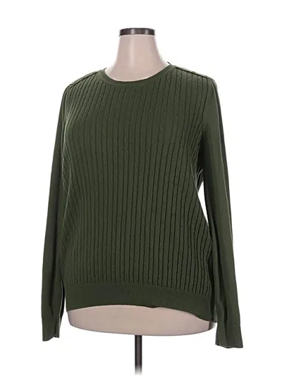 Pre-owned Kim Rogers Pullover Sweater In Green