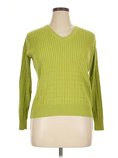 Pre-owned Kim Rogers Pullover Sweater In Green