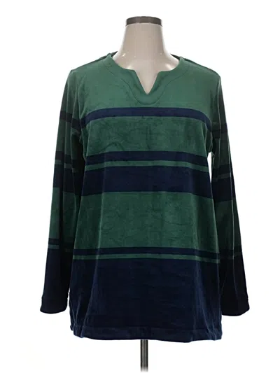 Pre-owned Kim Rogers Pullover Sweater In Green