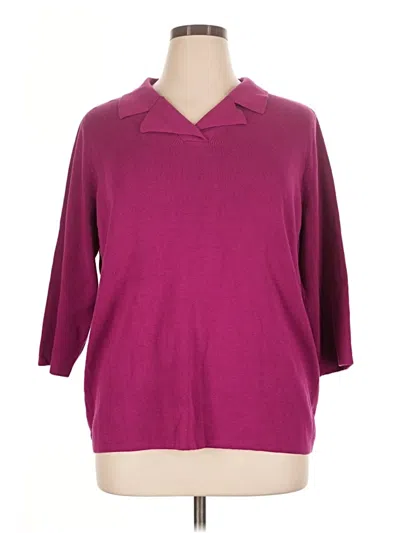 Pre-owned Kim Rogers Pullover Sweater In Purple
