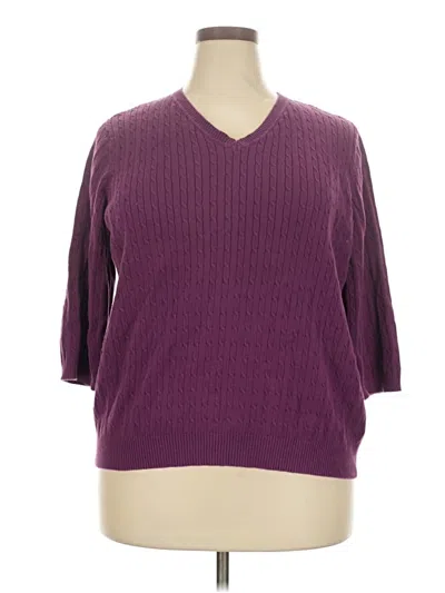 Pre-owned Kim Rogers Pullover Sweater In Purple