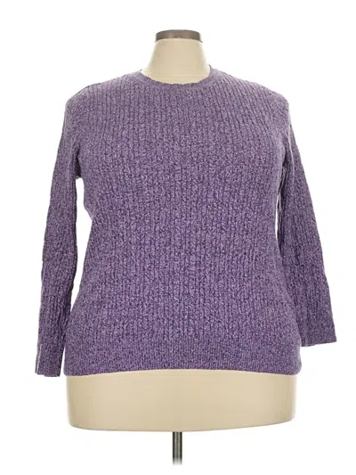 Pre-owned Kim Rogers Pullover Sweater In Purple