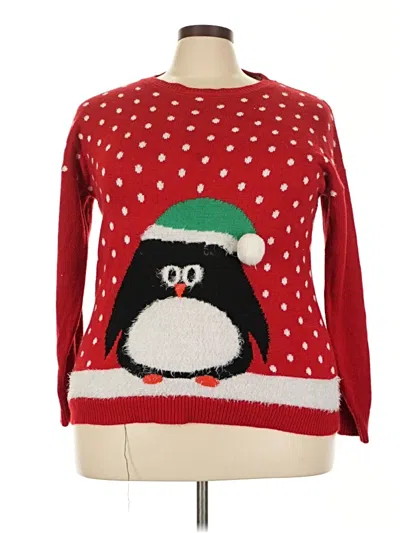 Pre-owned Kim Rogers Pullover Sweater In Red