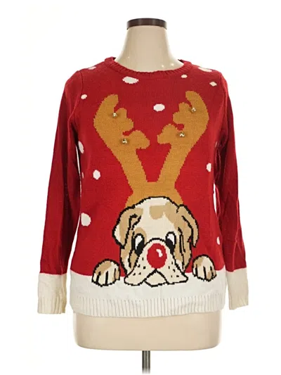 Pre-owned Kim Rogers Pullover Sweater In Red