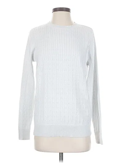 Pre-owned Kim Rogers Pullover Sweater In White