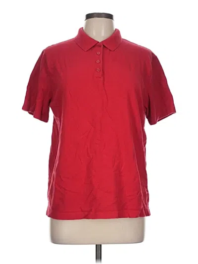 Pre-owned Kim Rogers Short Sleeve Polo Shirt In Red