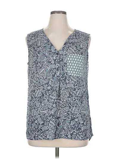 Pre-owned Kim Rogers Sleeveless Blouse In Blue