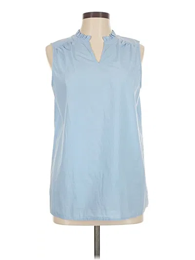 Pre-owned Kim Rogers Sleeveless Blouse In Blue