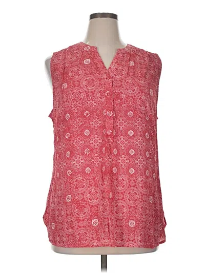 Pre-owned Kim Rogers Sleeveless Blouse In Red