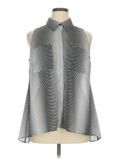 Pre-owned Kim Rogers Sleeveless Blouse In Silver