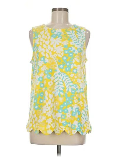 Pre-owned Kim Rogers Sleeveless Blouse In Yellow