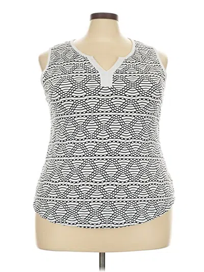 Pre-owned Kim Rogers Sleeveless Top White V-neck Tops