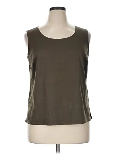 Pre-owned Kim Rogers Sleeveless T-shirt In Brown