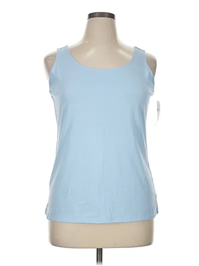 Kim Rogers Tank Top Blue Halter Neckline Tops
