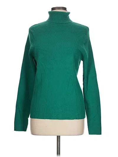 Pre-owned Kim Rogers Turtleneck Sweater In Green