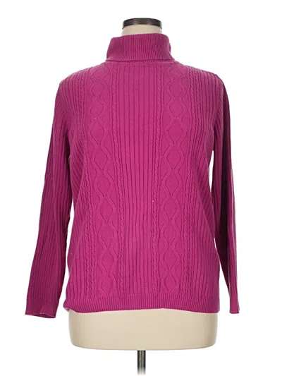 Pre-owned Kim Rogers Turtleneck Sweater In Purple