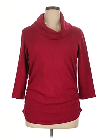 Pre-owned Kim Rogers Turtleneck Sweater In Red