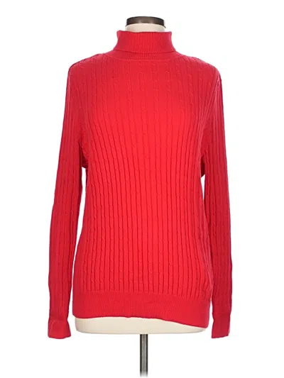 Pre-owned Kim Rogers Turtleneck Sweater In Red
