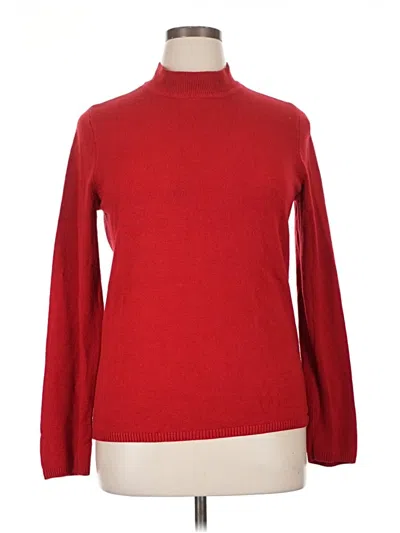 Pre-owned Kim Rogers Turtleneck Sweater In Red
