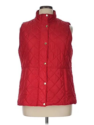 Pre-owned Kim Rogers Vest In Red