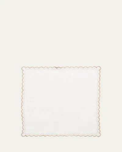 Kim Seybert Arches Brown Napkin In White