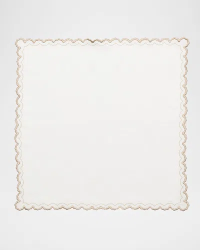 Kim Seybert Arches Brown Napkin In White