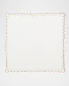 Kim Seybert Arches Brown Napkin In White/natural