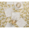 Kim Seybert Arches Cocktail Napkins In White, Gold And Silver, Set Of 6 In White/gold