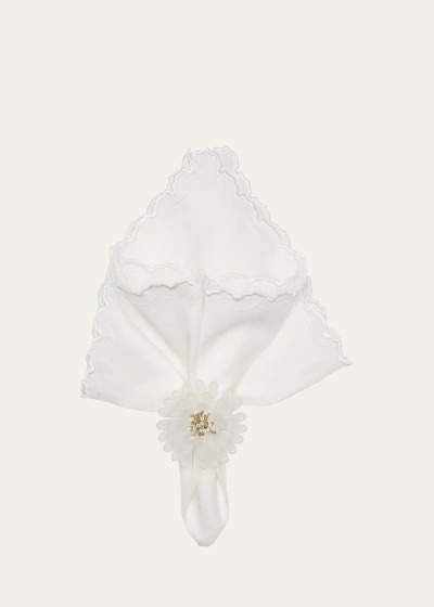 Kim Seybert Arches Napkin In White