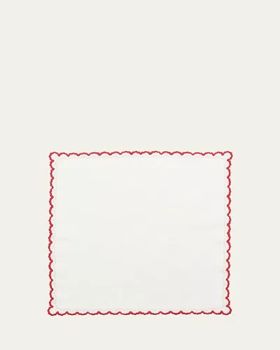 Kim Seybert Arches Napkin In Whiteredgold