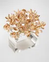 Kim Seybert Aster Napkin Ring In Champagne