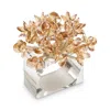 Kim Seybert Aster Napkin Ring In Champagne