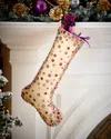 Kim Seybert Aurelia Beaded Christmas Stocking In Multi