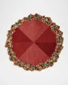 Kim Seybert Aurelia Beaded Placemat In Red