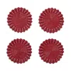 Kim Seybert Baccarat X  Etoile Coaster, Set Of 4 In A Gift Box In Red