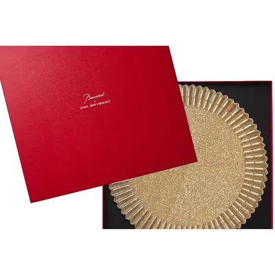 Kim Seybert Baccarat X , Etoile Placemat, Set Of 2 In A Gift Box In Champagne