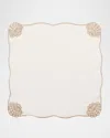 Kim Seybert Beachcomber Linen Napkin In White/natural
