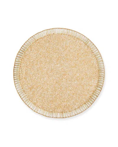 Kim Seybert Bevel Placemat In Gold/silver