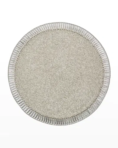 Kim Seybert Bevel Placemat In Silver/crystal