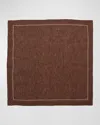 Kim Seybert Brown Square Linen Napkin In Brown